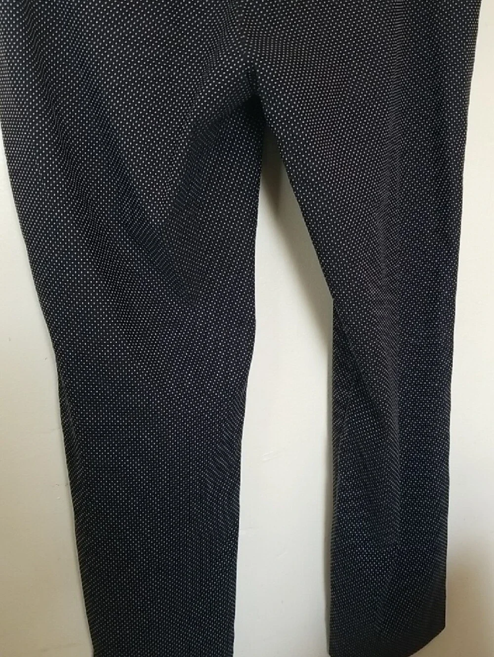 Banana Republic Men’s Black Pants with White Microdot Pattern